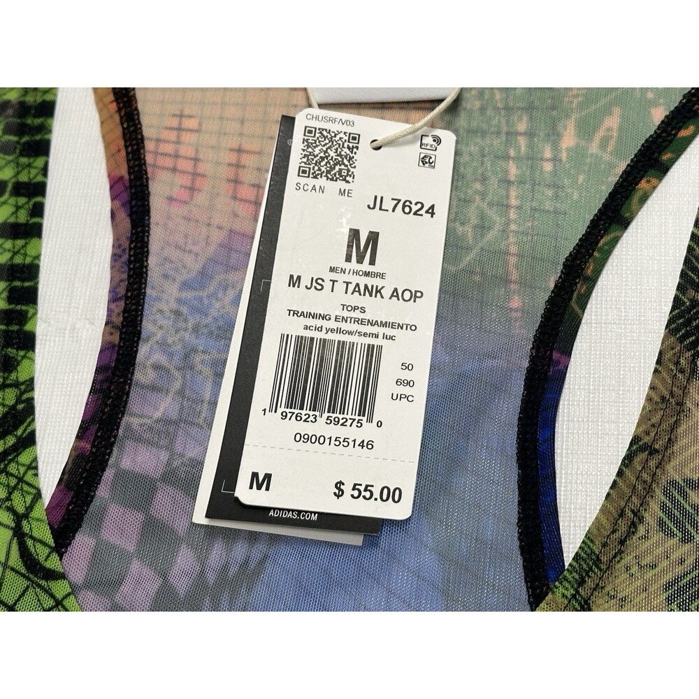 NWT Men's Adidas x Jeremy Scott Allover Print Tank Top Size Medium JL7624 - Picture 6 of 14